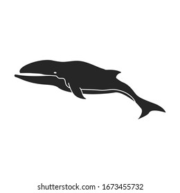 Whale humpback vector icon.Black vector icon isolated on white background whale humpback .