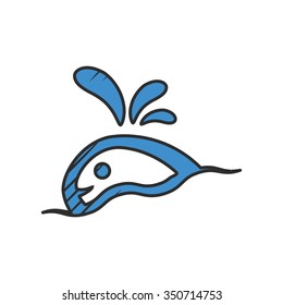 Whale icon. 