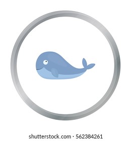 Whale icon cartoon. Singe animal icon from the big animals cartoon.