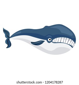 Whale icon. Cartoon of whale vector icon for web design isolated on white background