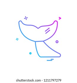 whale icon design vector