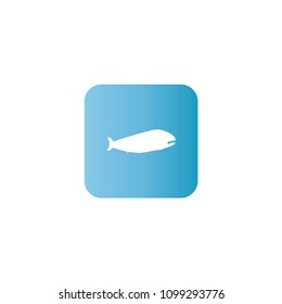 Whale icon. flat design