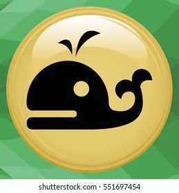 whale icon. illustration isolated vector sign symbol