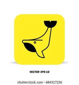 whale icon. illustration isolated vector sign symbol