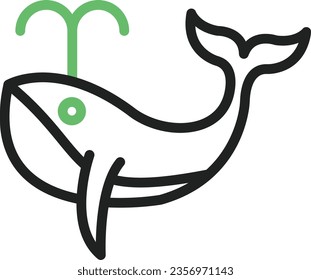 Whale Icon image. Suitable for mobile application.