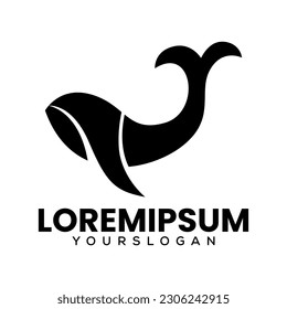 whale icon logo design  vector