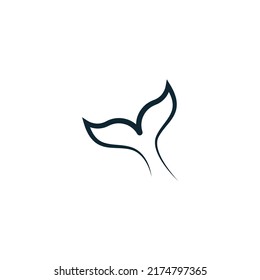 Whale icon logo illustration template