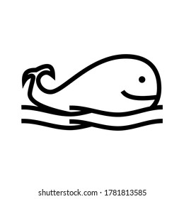 whale icon or logo isolated sign symbol vector illustration - high quality black style vector icons
