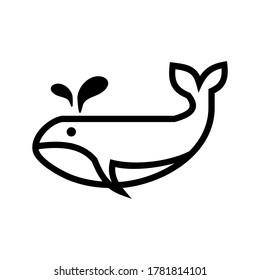 whale icon or logo isolated sign symbol vector illustration - high quality black style vector icons
