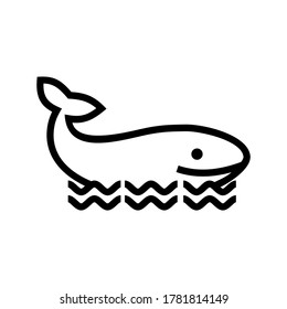 whale icon or logo isolated sign symbol vector illustration - high quality black style vector icons
