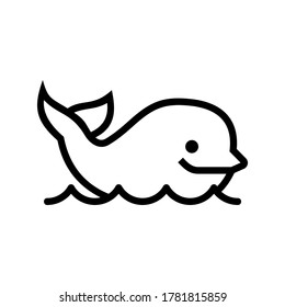 whale icon or logo isolated sign symbol vector illustration - high quality black style vector icons
