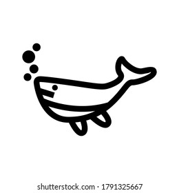 whale icon or logo isolated sign symbol vector illustration - high quality black style vector icons
