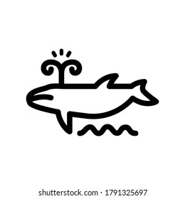 whale icon or logo isolated sign symbol vector illustration - high quality black style vector icons
