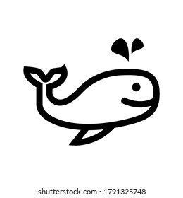 whale icon or logo isolated sign symbol vector illustration - high quality black style vector icons
