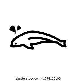 whale icon or logo isolated sign symbol vector illustration - high quality black style vector icons
