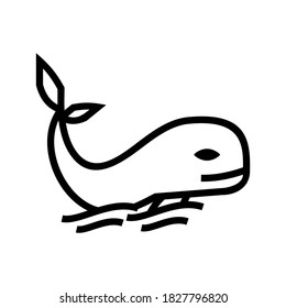 whale icon or logo isolated sign symbol vector illustration - high quality black style vector icons
