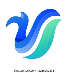 Whale icon logo modern vector style