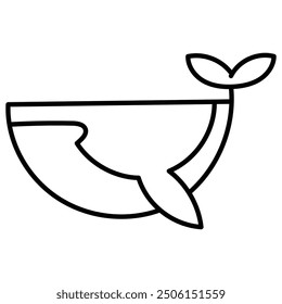 The Whale icon represents the whale and is suitable for design projects related to wildlife, nature, and thematic elements involving the whale.