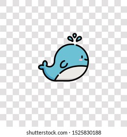 whale icon sign and symbol. whale color icon for website design and mobile app development. Simple Element from nature collection for mobile concept and web apps icon.