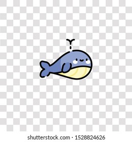whale icon sign and symbol. whale color icon for website design and mobile app development. Simple Element from sailor collection for mobile concept and web apps icon.