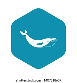 Whale icon. Simple illustration of whale vector icon for web