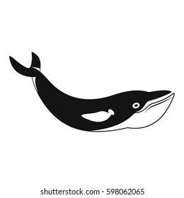 Whale icon. Simple illustration of whale vector icon for web