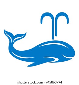 Whale icon. Simple illustration of whale vector icon for web