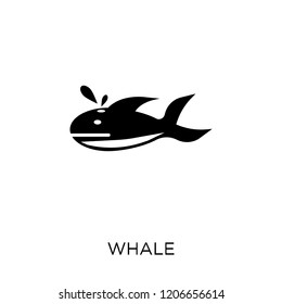 Whale icon. Whale symbol design from Animals collection. Simple element vector illustration on white background.