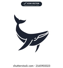 whale icon symbol template for graphic and web design collection logo vector illustration