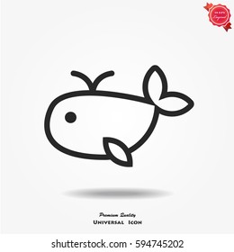 Whale icon vector