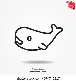Whale icon vector