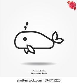 Whale icon vector