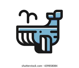 Whale Icon. Vector Editable illustration