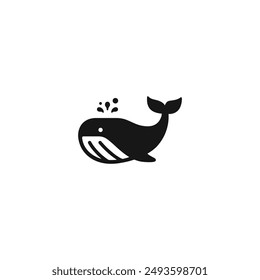 Icono de ballena Vector. VECTOR EPS 10 editable
