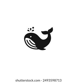 Whale icon vector. EPS 10 editable vector