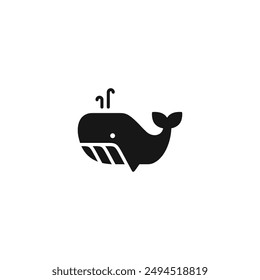 Whale icon vector. EPS 10 editable vector