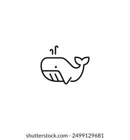 Whale icon vector. EPS 10 editable vector