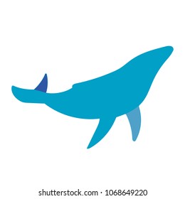 Whale Icon. Vector Illustration.