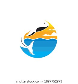 whale icon vector illustration design template