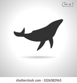 Whale Icon. Vector Illustration. EPS 10