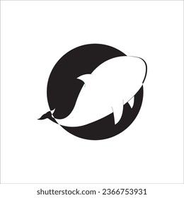 WHALE ICON VECTOR ILLUSTRATION SYMBOL DESIGN