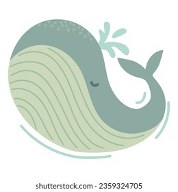 whale icon vector isolated illustration