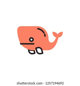 whale icon vector modern style