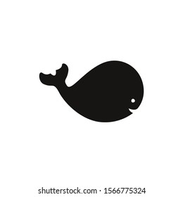 whale icon vector on a white background