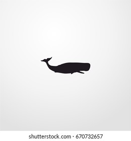 whale icon. vector sign symbol on white background