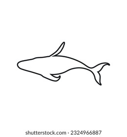 Whale icon vector. Sperm whale illustration sign. Fish symbol. Ocean logo.