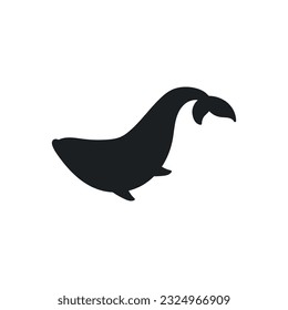 Whale icon vector. Sperm whale illustration sign. Fish symbol. Ocean logo.