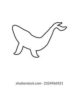 Whale icon vector. Sperm whale illustration sign. Fish symbol. Ocean logo.