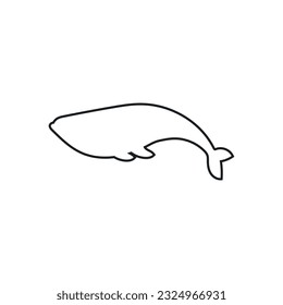 Whale icon vector. Sperm whale illustration sign. Fish symbol. Ocean logo.