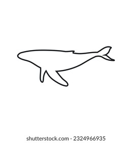 Whale icon vector. Sperm whale illustration sign. Fish symbol. Ocean logo.
